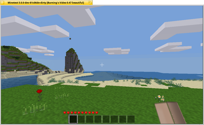 Schermata di minetest