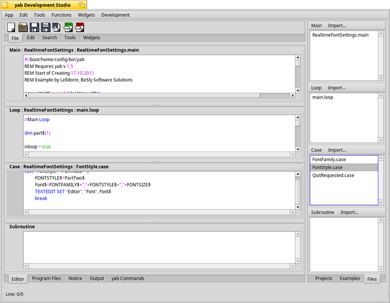 Schermata di yabdevelopmentstudio
