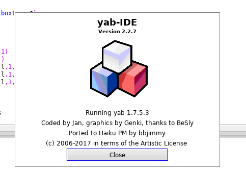 Schermata di yab_ide