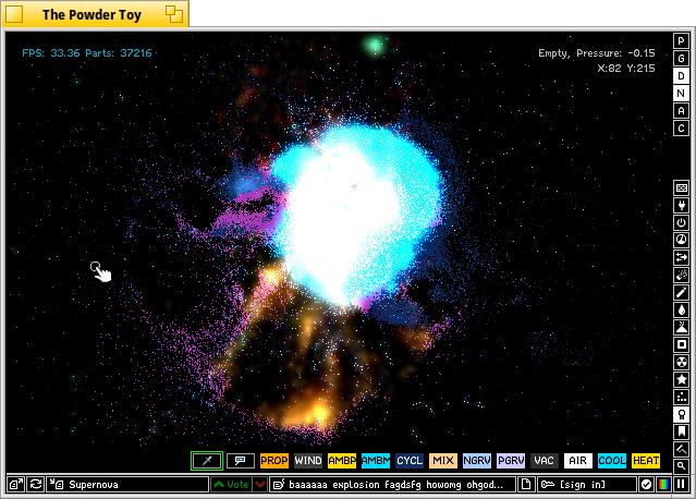 Schermata di thepowdertoy