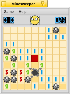 Schermata di minesweeper