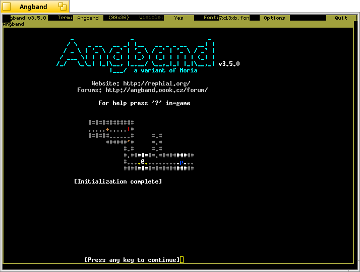 Schermata di angband