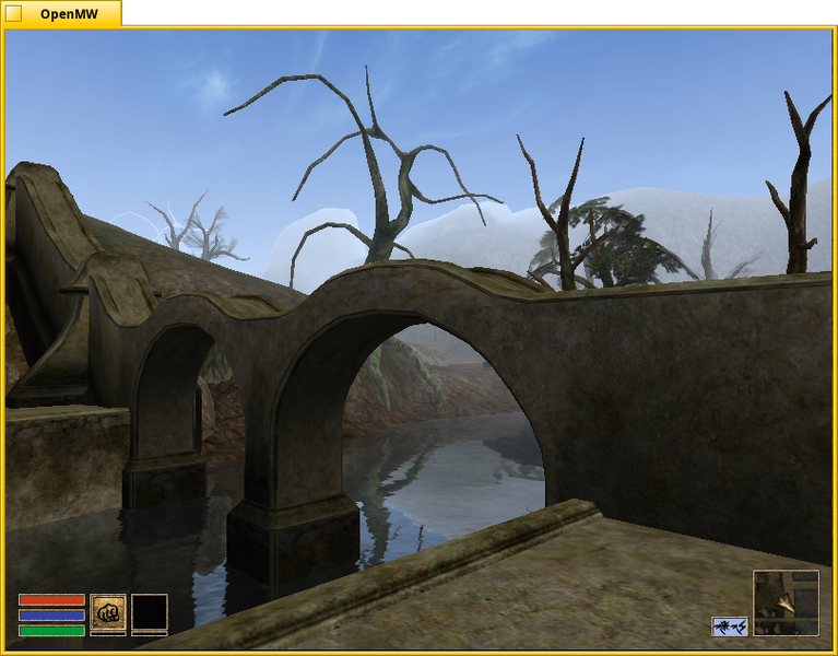 Schermata di openmw