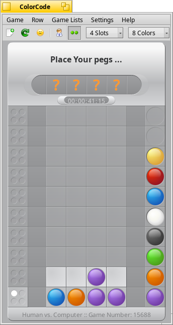 Schermata di colorcode