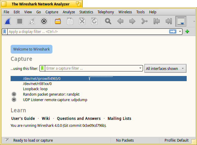 Schermata di wireshark_gui