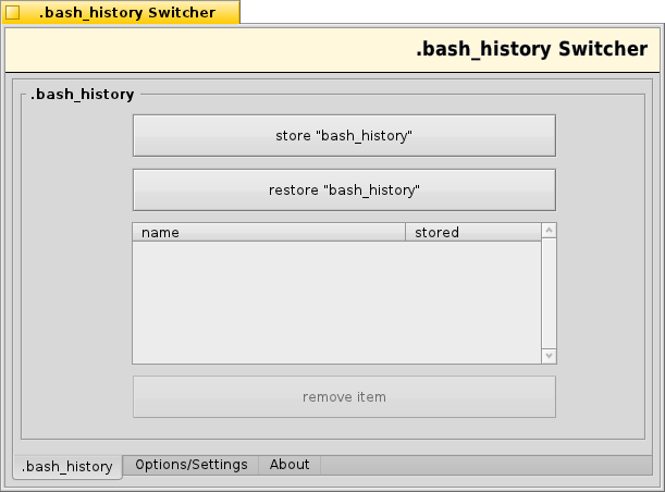 Schermata di bashhistoryswitcher