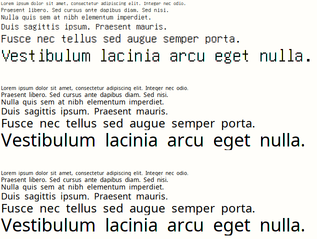 Schermata di unifont