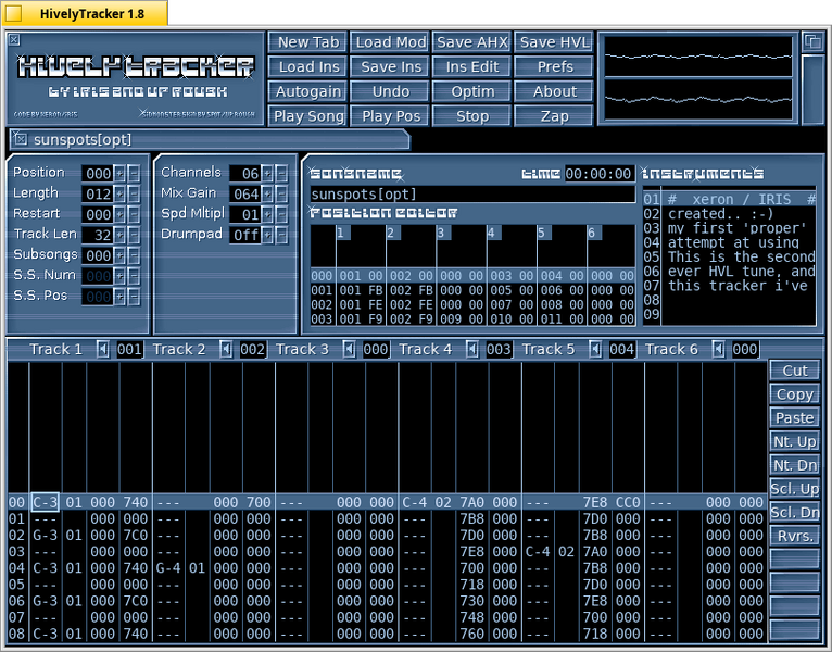 Schermata di hivelytracker