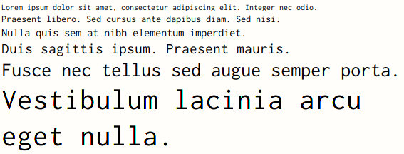 Schermata di inconsolata