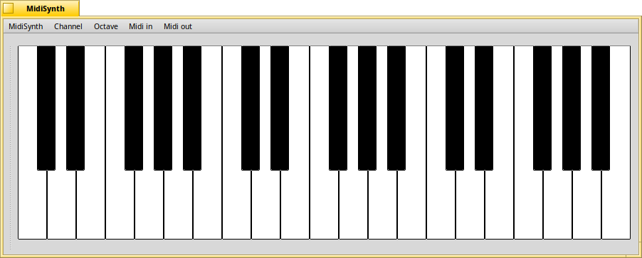 Schermata di midisynth