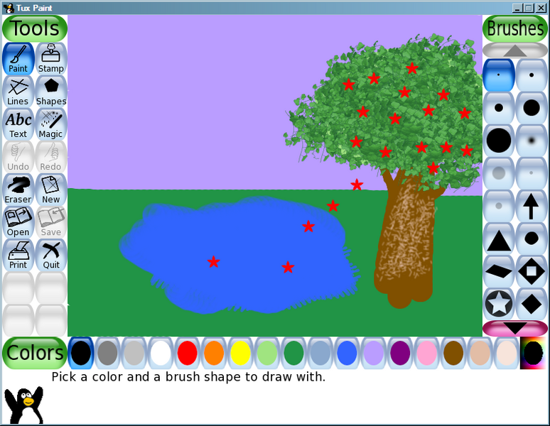 Schermata di tuxpaint