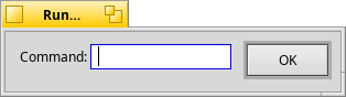 Schermata di runprogram