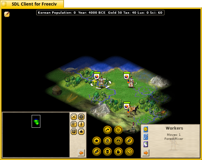Schermata di freeciv
