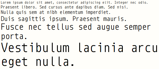 Schermata di monoid