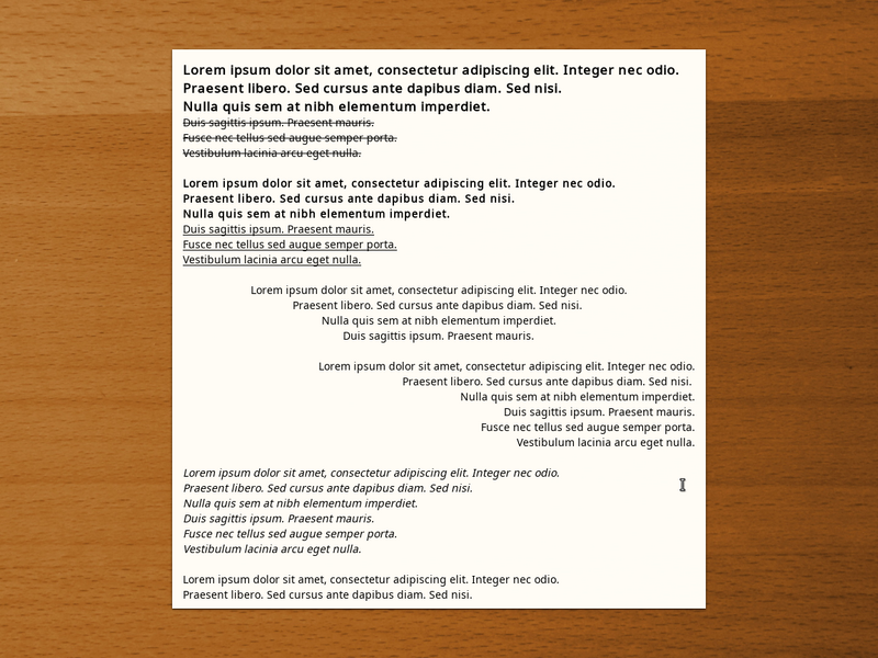 Schermata di focuswriter