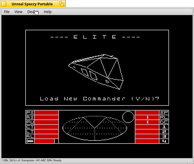 Schermata di unreal_speccy_portable