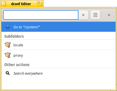 Schermata di dconf_editor