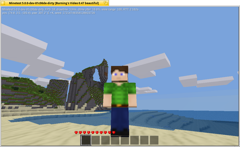 Schermata di minetest