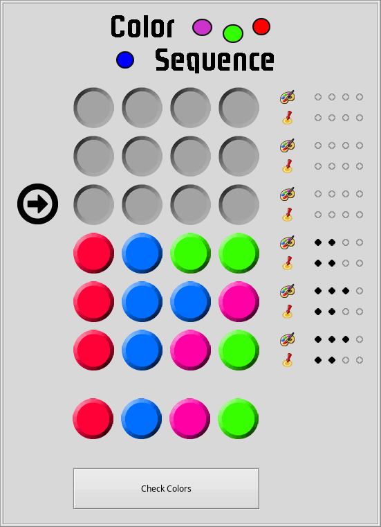Schermata di colorsequence