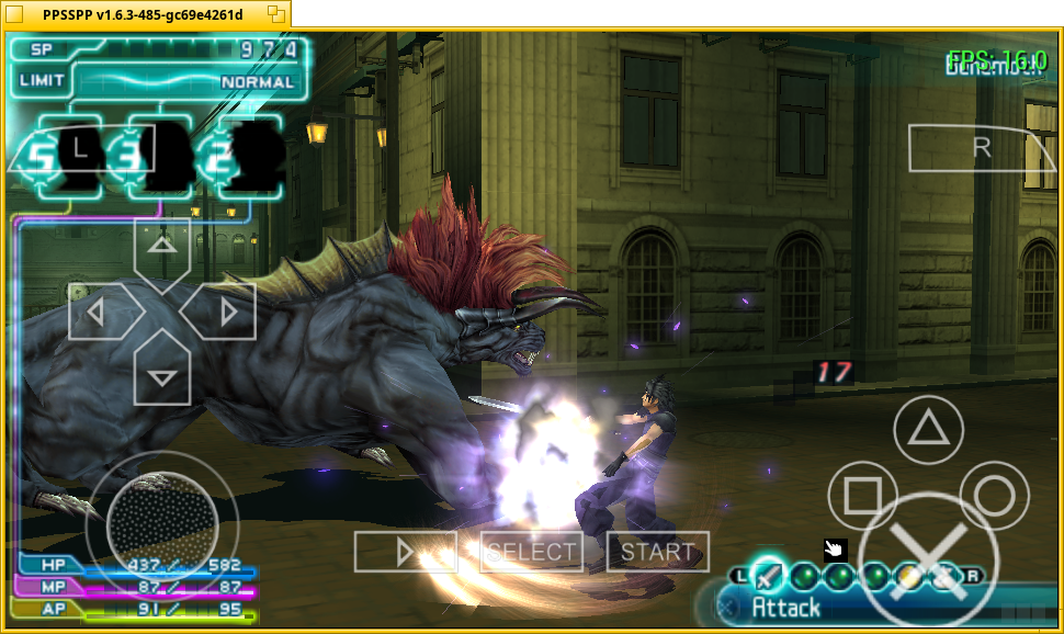 Schermata di ppsspp