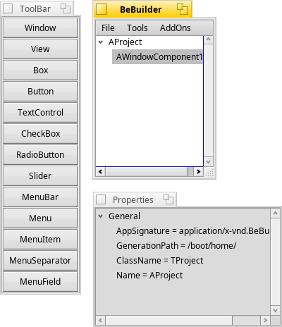Schermata di bebuilder