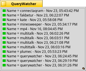 Schermata di querywatcher